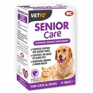 Vetiq Senior Care +6 Yaş Üzeri Kedi ve Köpek Ek Besin Takviyesi 45 Tablet